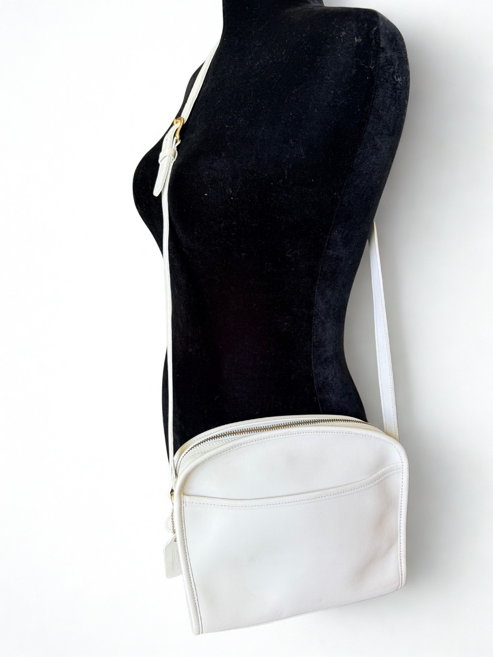 IMMACULATE Vintage COACH Metropolis 9087 Bright White Leather Bag & Dust Bag - Picture 7 of 10